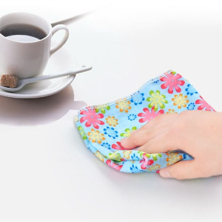 4 PCS / Set Microfiber Printed Flowers Cloth Cleaning Cloth-Reluova