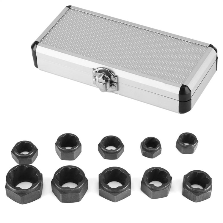 10 In 1 Damaged Nut Bolt Extractor Sleeve Hex Nut Removal Tool