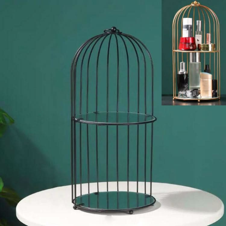 Cosmetic Storage Rack Bird Cage Desktop Shelf Dresser Skin Care Finishing Rack