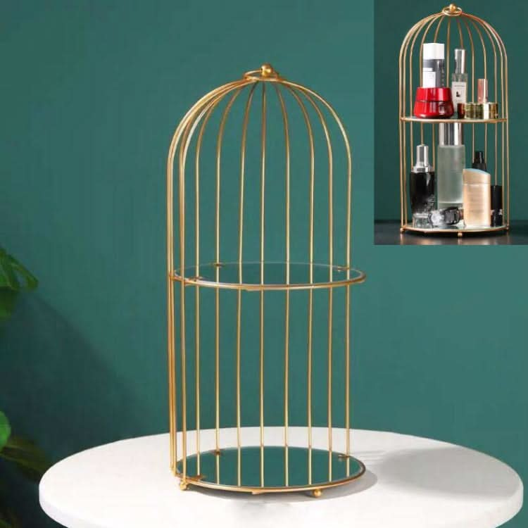 Cosmetic Storage Rack Bird Cage Desktop Shelf Dresser Skin Care Finishing Rack Reluova