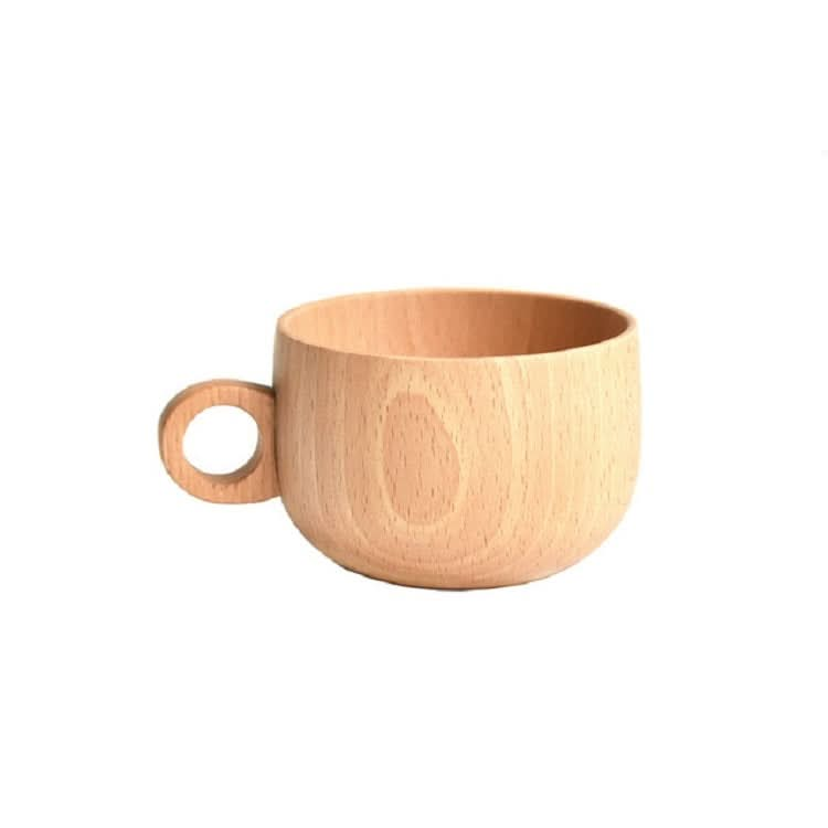 Beech Coffee Cup Wooden Water Cup Tea Cup with Handle - Reluova