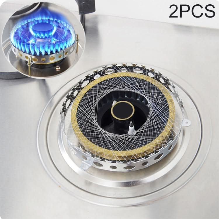 2 PCS Stainless Steel Gas Circle for Gas Cooker Fireproof Windproof Gas Energy Saving Hood Kitchen Accessories-Reluova