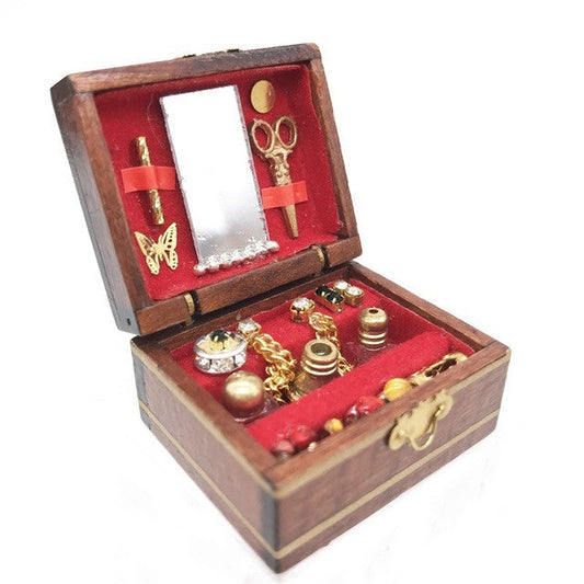 Doll House Mini Vintage Jewelry Box Accessories Children's Educational Toys