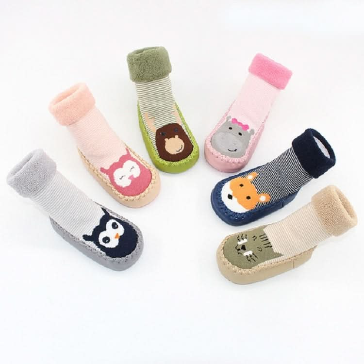 Autumn And Winter Thickened Terry Baby Shoes And Socks Children's Non-slip Soft Bottom Floor Socks Reluova