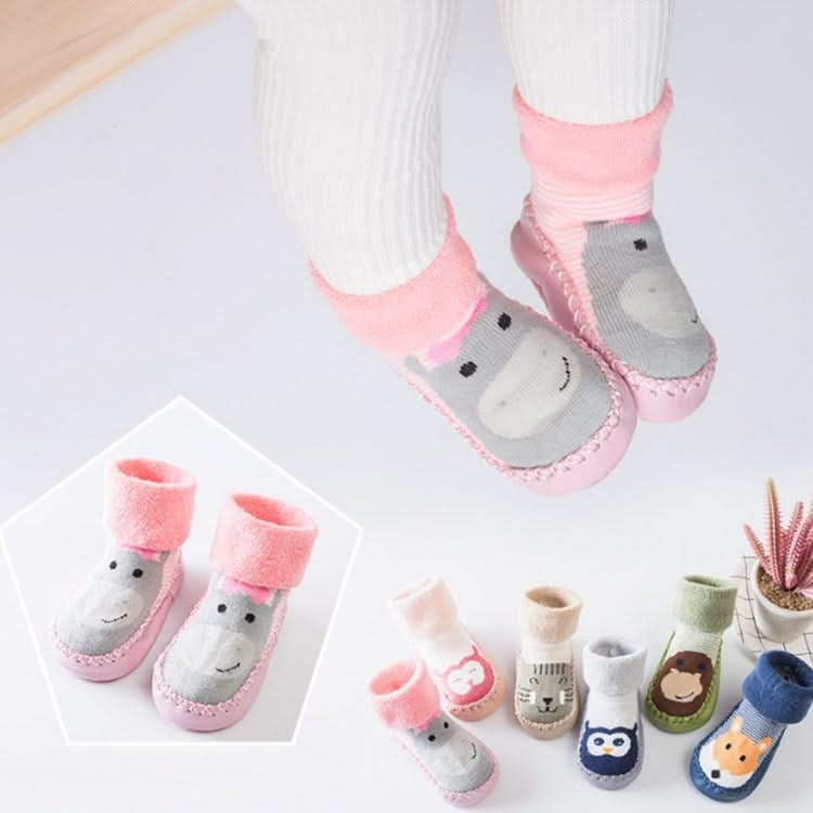 Autumn And Winter Thickened Terry Baby Shoes And Socks Children's Non-slip Soft Bottom Floor Socks Reluova