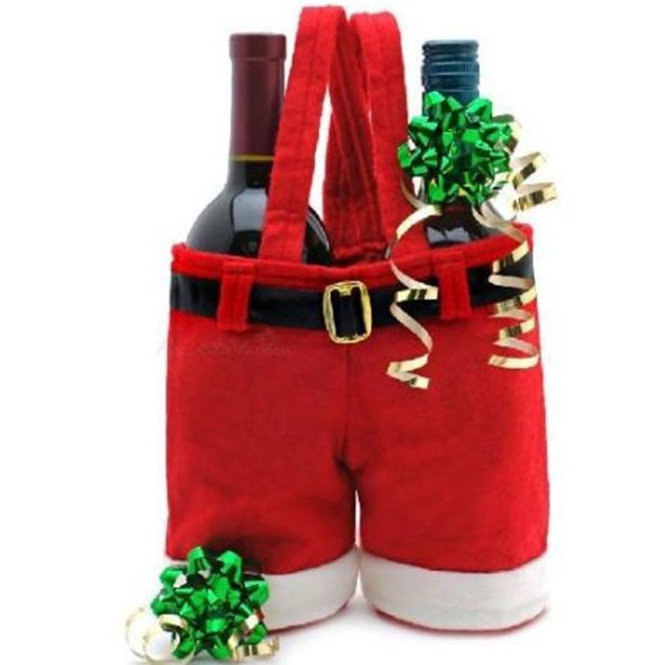 Santa Claus Suspenders Pants Candy Bottle Gift Bag Decoration My Store