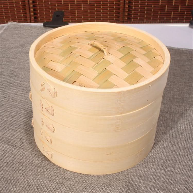 Xiaolongbao Bamboo Steamer Household Steamed Dumpling Cage Drawer Multi Layer Deepened Bamboo Steaming Rack