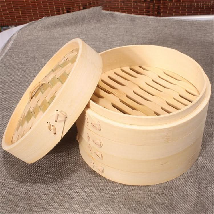 Xiaolongbao Bamboo Steamer Household Steamed Dumpling Cage Drawer Multi Layer Deepened Bamboo Steaming Rack Reluova