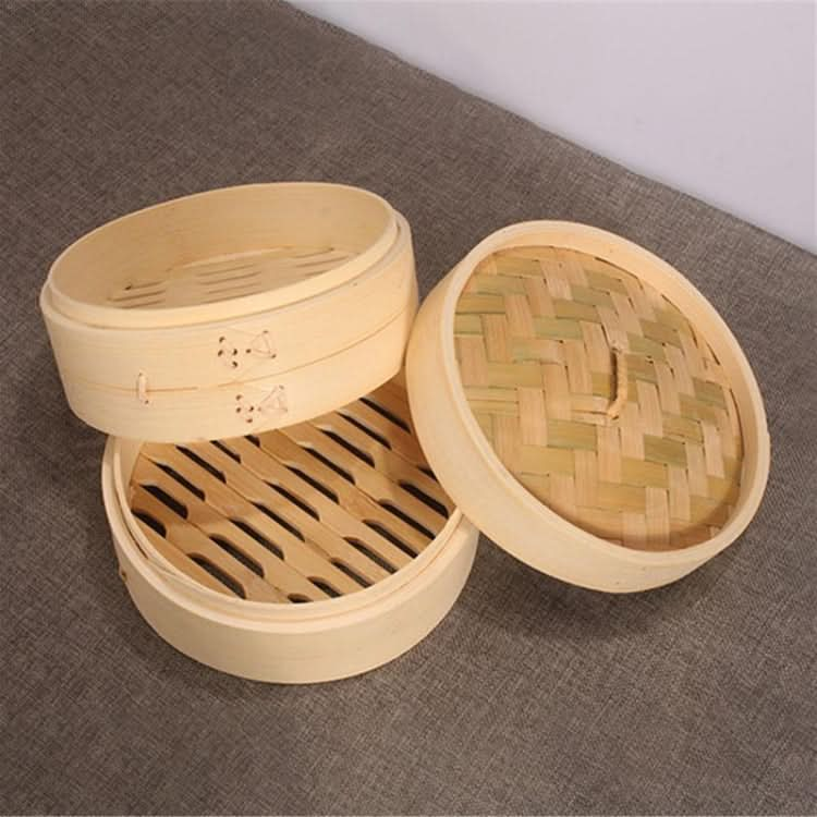 Xiaolongbao Bamboo Steamer Household Steamed Dumpling Cage Drawer Multi Layer Deepened Bamboo Steaming Rack Reluova