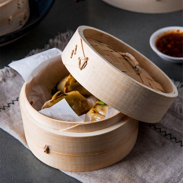 Xiaolongbao Bamboo Steamer Household Steamed Dumpling Cage Drawer Multi Layer Deepened Bamboo Steaming Rack Reluova