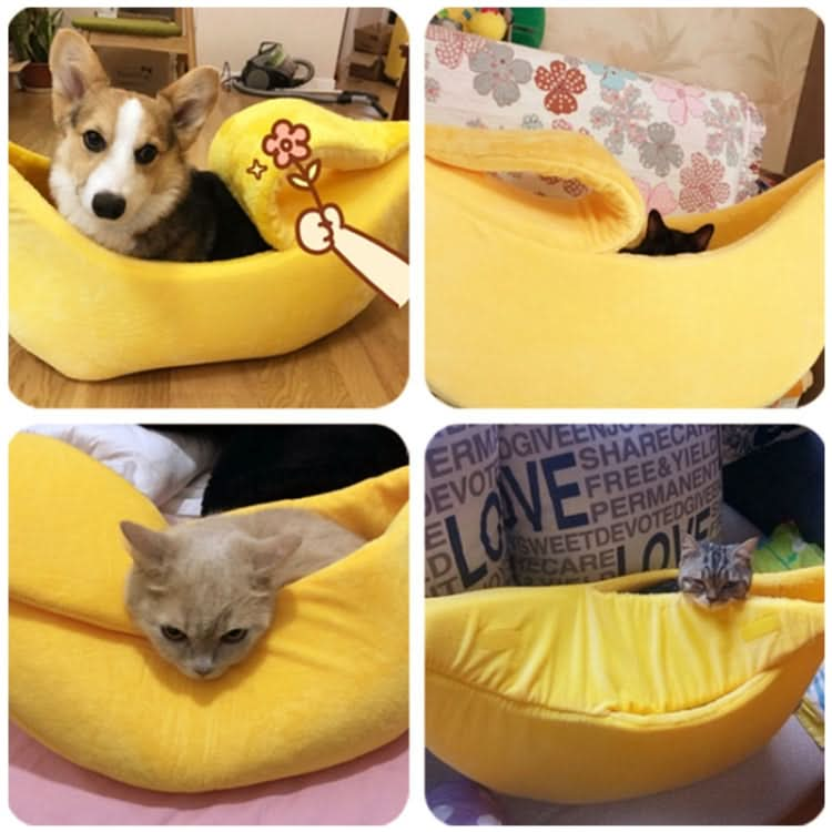 Creative Kennel Banana Shape Cat Litter Winter Warm Pet Nest - Reluova