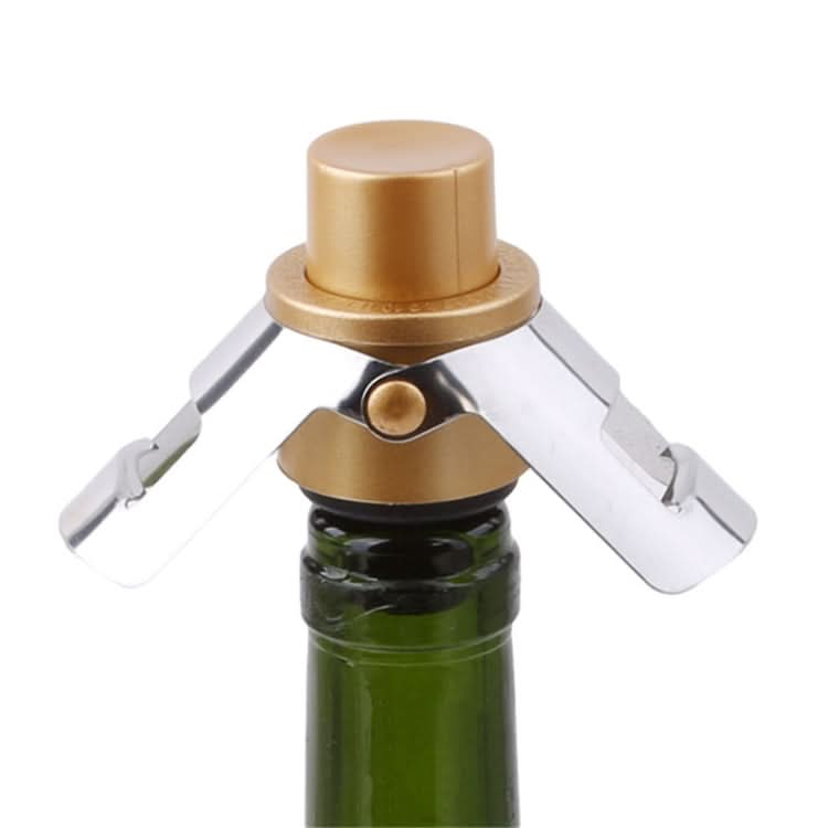 Push-button Stainless Steel Pumping Champagne Stopper Sparkling Champagne Snap Wing Vacuum Wine Stopper - Reluova