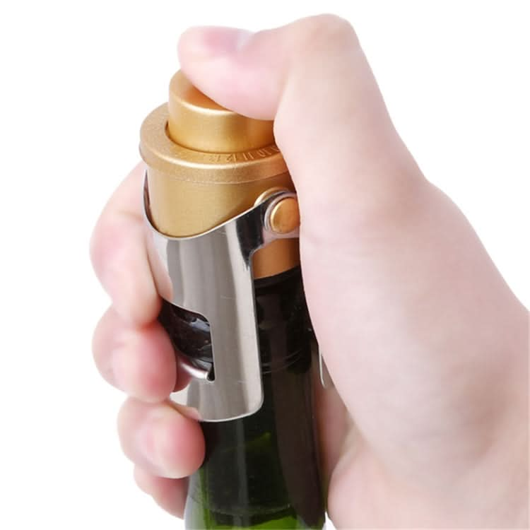 Push-button Stainless Steel Pumping Champagne Stopper Sparkling Champagne Snap Wing Vacuum Wine Stopper - Reluova