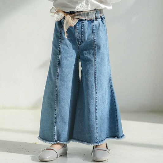 Retro Autumn Clothes Flare Pants Jeans Wide Leg Pants for Girls Reluova