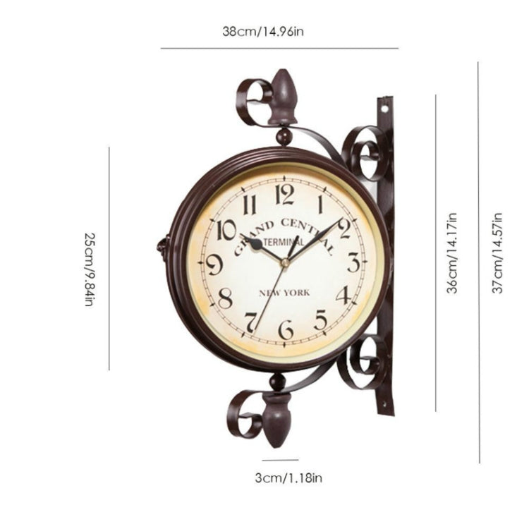 Classic Creative Cafe Decoration Bar Double-sided Wall Clock My Store