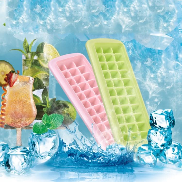 Creative 33 Grid DIY Ice Cube Box Plastic Homemade Ice Cube Mould with Cover & Shovel - Reluova