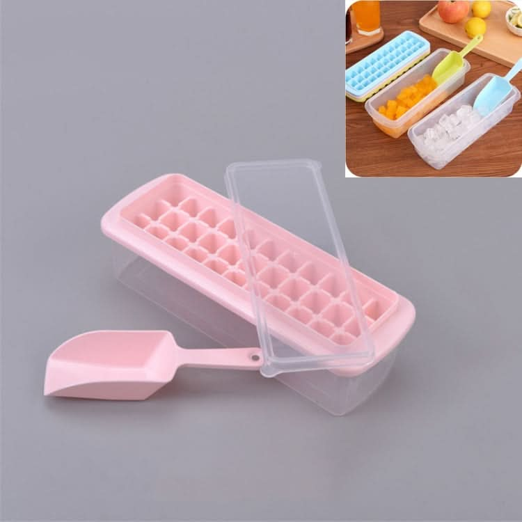 Creative 33 Grid DIY Ice Cube Box Plastic Homemade Ice Cube Mould with Cover & Shovel - Reluova