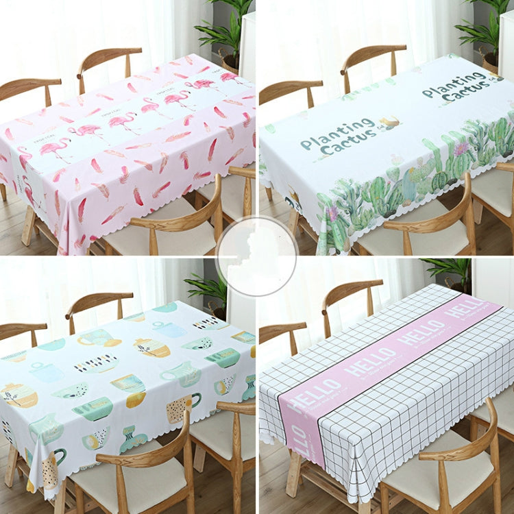 Printinging Coffee Dining Table Cloth PVC Waterproof Oilproof Anti-scalding Tablecloth My Store