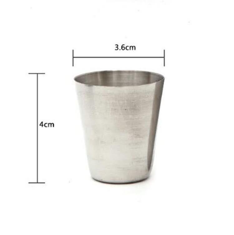 2 Sets Outdoor Mini Stainless Steel Small Wine Glass Hiking Camping Travel Portable Drinking Cup Set with Leather Case-Reluova