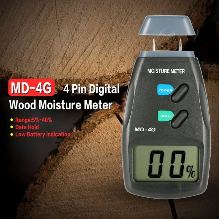 MD-4G 4 Pins Wood Moisture Meter Digital LCD Soil Grain Moisture Meters My Store