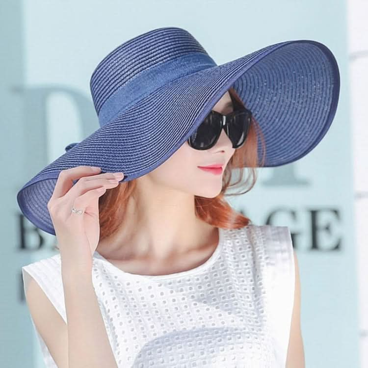 Women Summer Hats Foldable Wide Large Brim Beach Sun Straw Cap Elegant Hats Caps