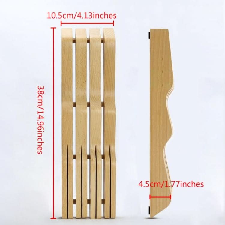 Solid Wood Drawer Knife Holder Kitchen Supplies Horizontal Wooden Knife Holder Tool Storage Rack - Reluova