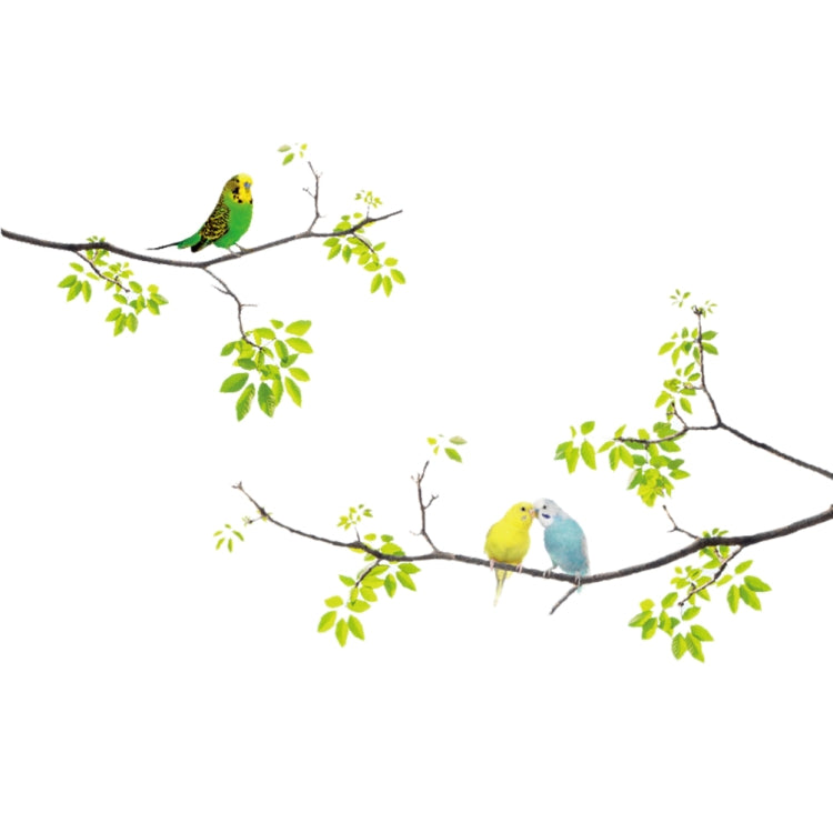 Fresh Branches Birds Wall Sticker Living Room TV Sofa Background Decoration My Store