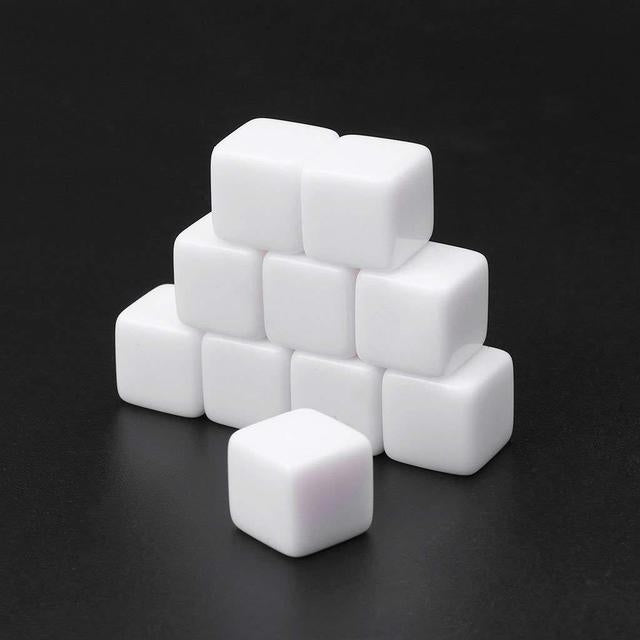 12 PCS Blank Acrylic Dice Party Family Fun Games Children Toys