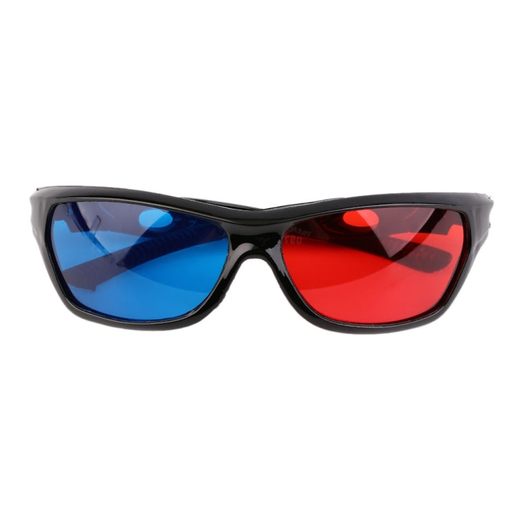 2 PCS Universal 3D Plastic Glasses Black Frame 3D Visoin Glass For Dimensional Anaglyph Movie Game DVD Video-Reluova