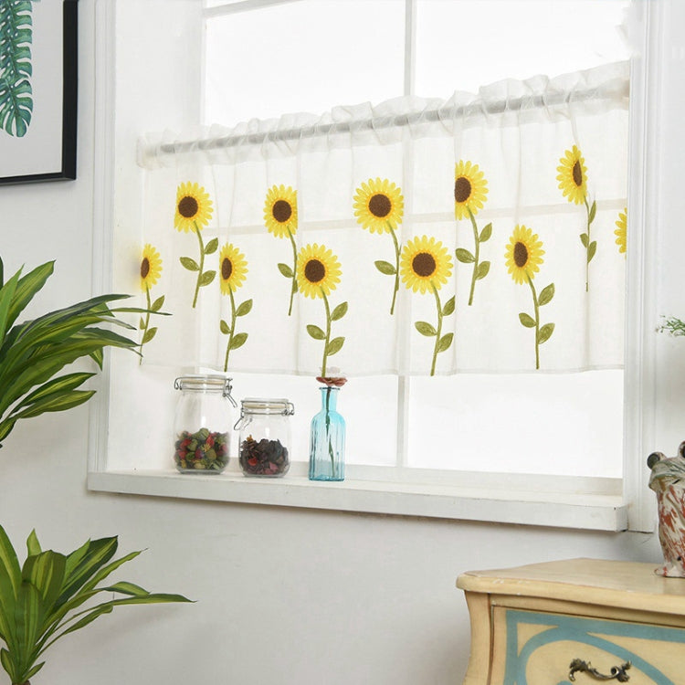 Simple Daisy Half Curtain Balcony Bedroom Curtain Light Curtain My Store