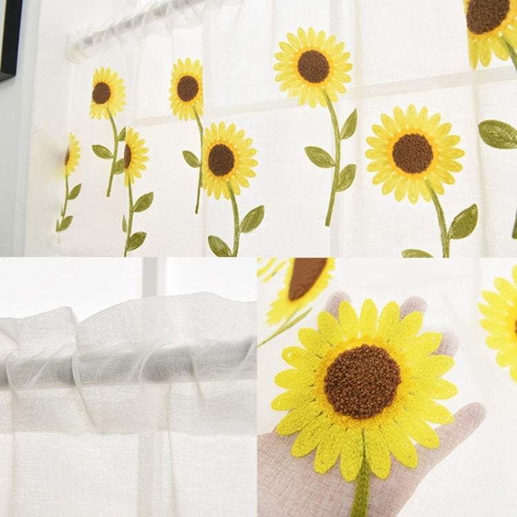 Simple Daisy Half Curtain Balcony Bedroom Curtain Light Curtain My Store