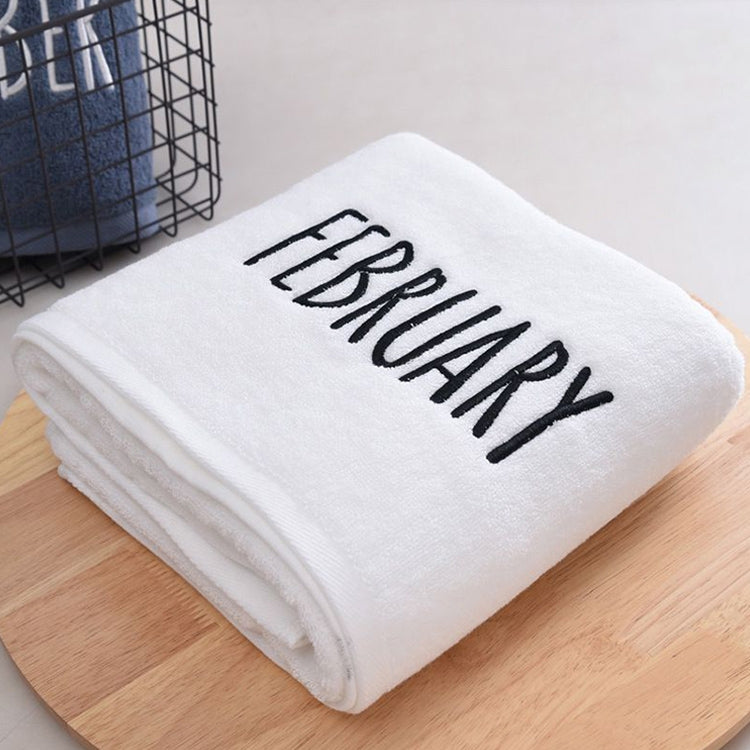 Month Embroidery Soft Absorbent Increase Thickened Adult Cotton Bath Towel My Store