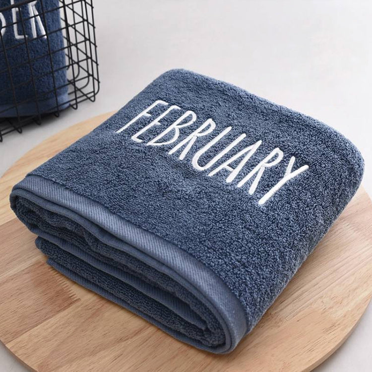 Month Embroidery Soft Absorbent Increase Thickened Adult Cotton Bath Towel My Store