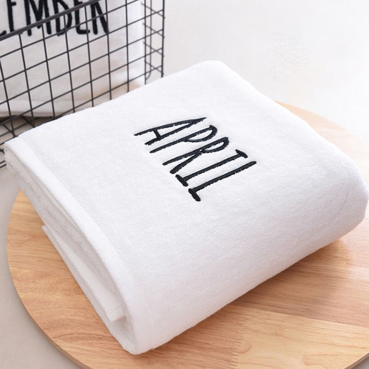 Month Embroidery Soft Absorbent Increase Thickened Adult Cotton Bath Towel My Store