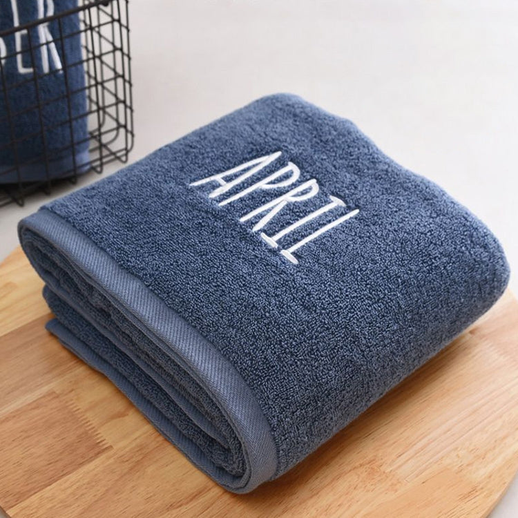 Month Embroidery Soft Absorbent Increase Thickened Adult Cotton Bath Towel My Store