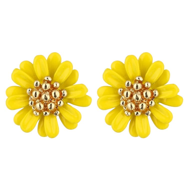 Cute Sweet Fashion Fresh Small Daisy Flower Stud Earrings for Girl Reluova