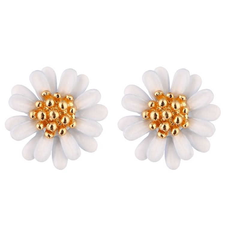 Cute Sweet Fashion Fresh Small Daisy Flower Stud Earrings for Girl Reluova