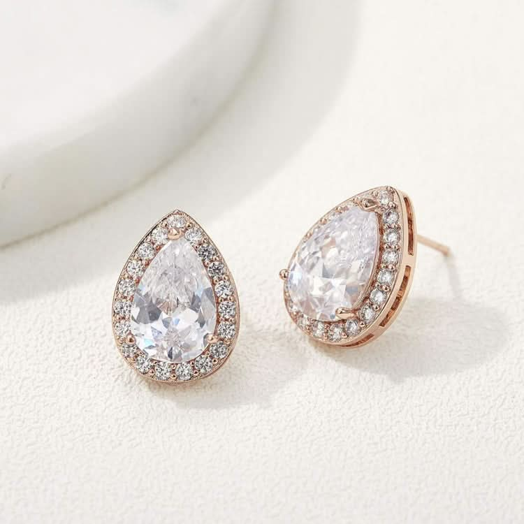 Heart Seed Drop Earrings Zircon Fashion Stud Earrings Reluova