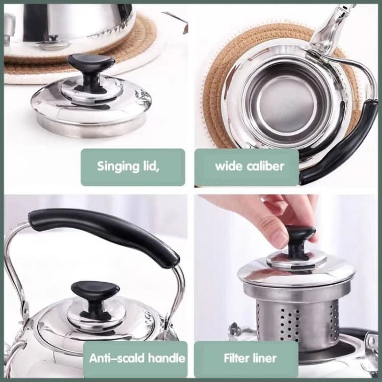 Stainless Steel Whistle Kettle for Induction Cooker Home Classical Piano Sound Singing Pot without Magnetic Heat Reluova