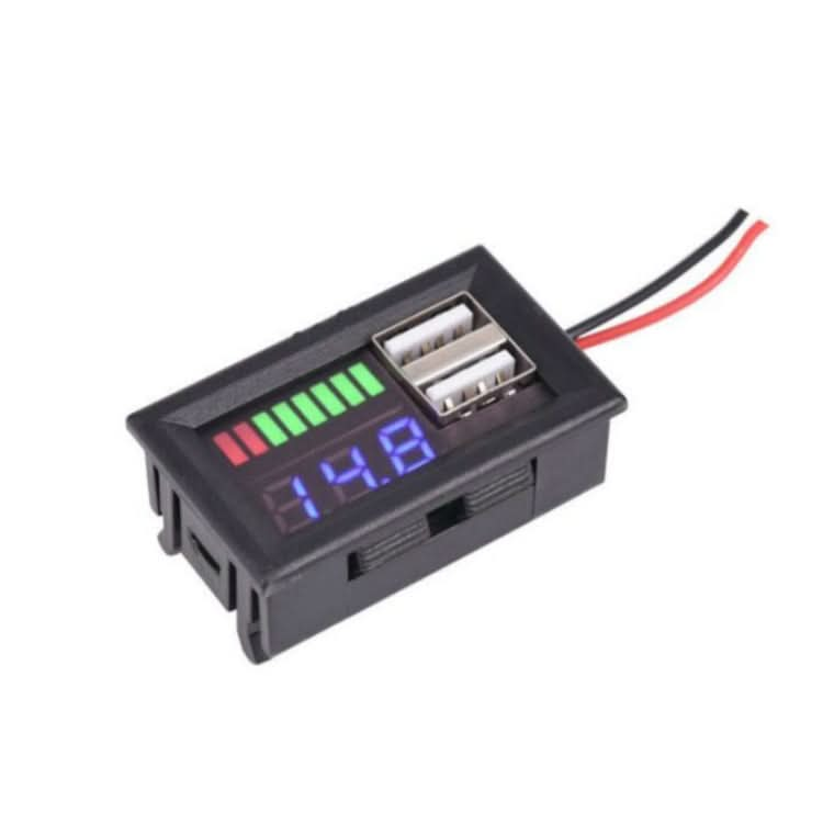 DL-USB-02 Car 12V Battery Voltage Power Display Meter Head Integrated Dual USB Output 5V2A Voltage Conversion My Store