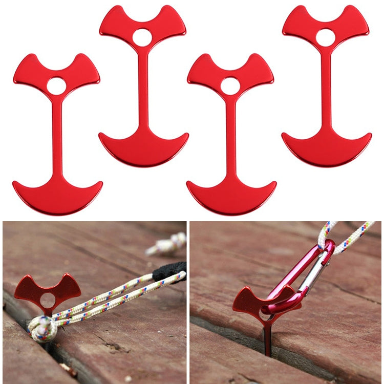 4 PCS Camping Tent Peg Path Deck Board Fishbone Nail Anchor Tent Peg Windproof Tent Rope Nail Floor Outdoor Travel Hook Reluova