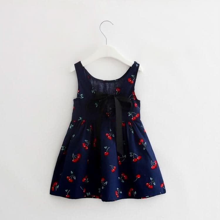 Summer Girls Cherry Pattern Sleeveless Dress Reluova