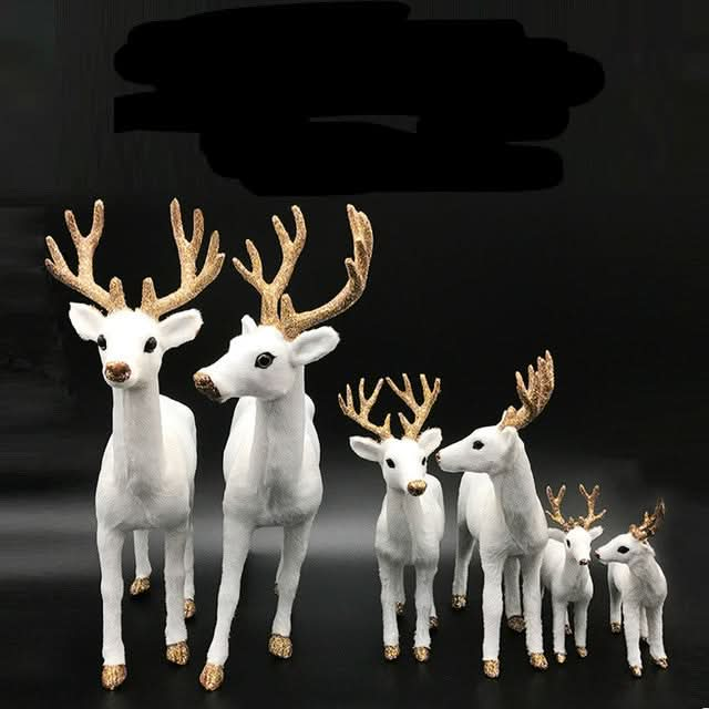 Simulation Deer Home Ornaments Plush Christmas Deer Doll Holiday Decorations Reluova