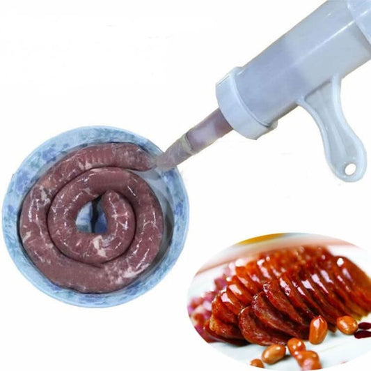 2 PCS Sausage Machine Meat Stuffer Filler Hand Operated Salami Maker-Reluova