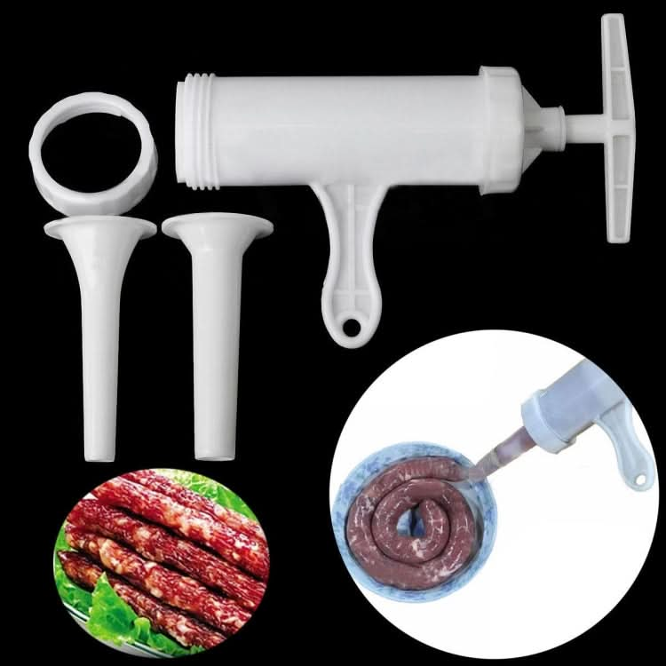 2 PCS Sausage Machine Meat Stuffer Filler Hand Operated Salami Maker-Reluova