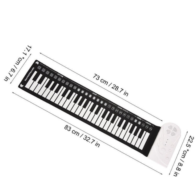 49-Key Portable Hand-Rolled Piano With Horn Children Beginners To Practice Electronic Piano Reluova