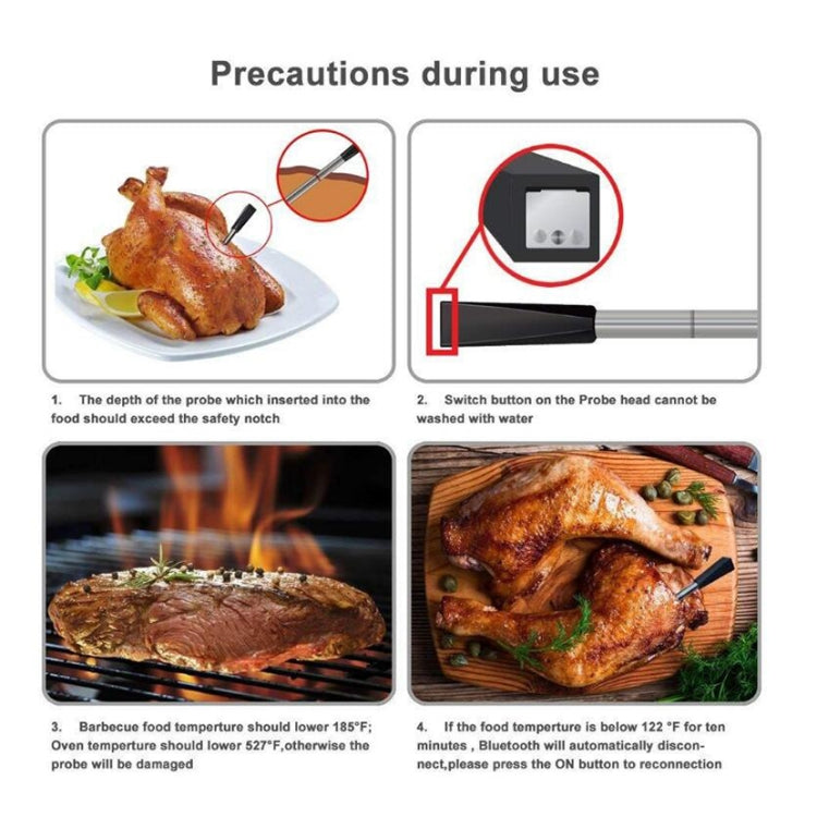 BBQ Kitchen Wireless Bluetooth Smart Food Oven Thermometer