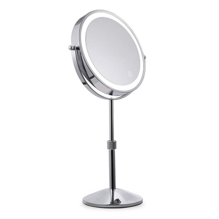 Desktop Double-SidedRound LED Luminous Makeup Mirror Liftable Magnifying Mirror Reluova