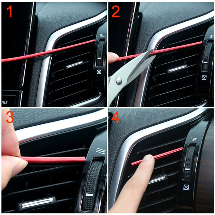 10 PCS Car Interior Mouldings Decorative Air Conditioning Outlet U-shaped Bright Strip Clip