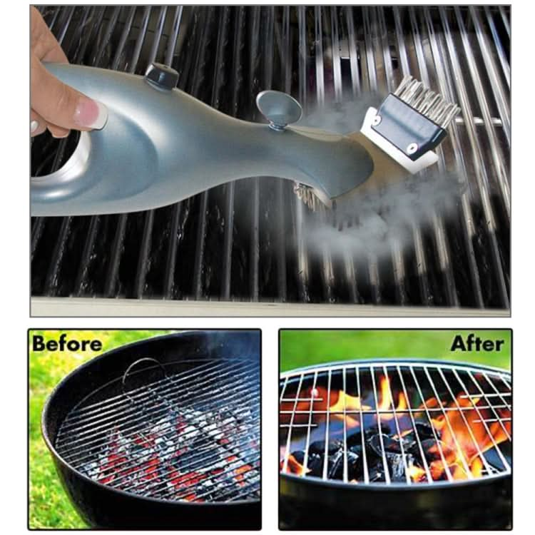 Outdoor Stainless Steel Grill Cleaner Brush BBQ Accessories Cooking Tools, Size: 10.5x9x36.5cm - Reluova